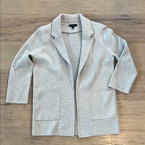 J. Crew Gray open sweater blazer 3/4 sleeve. Easy to wear polished look